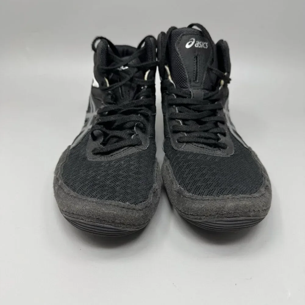 ASICS MATFLEX 6 Youth Size 6  Wrestling Shoes 1084A007 Black/White/Silver Unisex